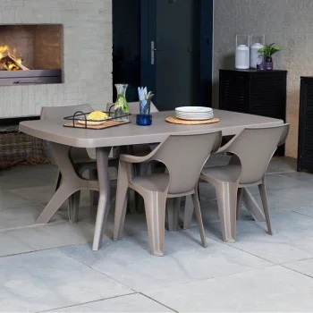 Allibert baštenski sto Baltimore, kapućino-1 Allibert baštenski sto Baltimore, kapućino-1